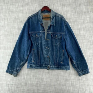 Vintage 1993 Levis Jean Jacket pocket details 8658